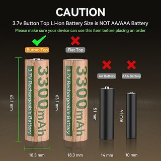 AKTTKA 3.7V 3300mAh recargable p4 botón superior