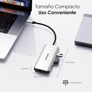 WAVLINK Estación Acoplamiento USB-C 4 monitores