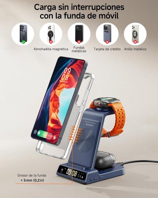 PHELINTA Cargador 3en1 Samsung S26 Watch Buds