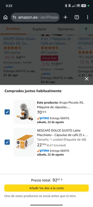 Cafetera Krups Dolce Gusto Piccolo XS incluye caps