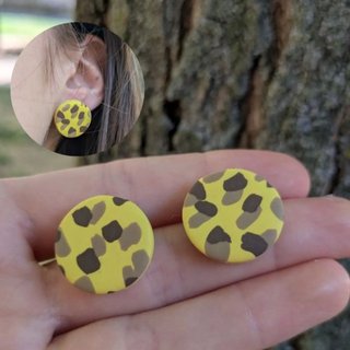 Pendientes arcilla polimérica jirafa