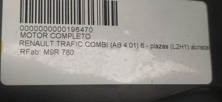MOTOR COMPLETO RENAULT TRAFIC COMBI (AB 4.01) 6 - plazas (L2H1) acristalado parcial 2,9t   Combi largo