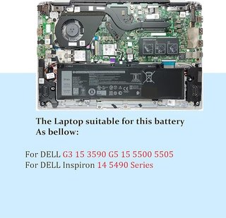 BLESYS 266J9 Batería Dell G3 15 3590 Inspiron 14