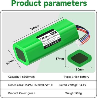 CITYORK Batería 14.4V 6500mAh Ecovacs Deebot