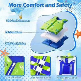 OVNEELE Chaleco Natación Neopreno Talla L 6-9 Años