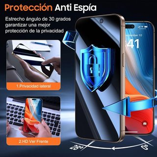 UniqueMe 2x Protector Privacidad iPhone 16 Pro