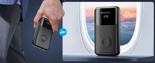 NEWDERY 10000mAh Magnetic PowerBank +Cables Negro