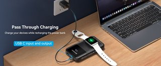NEWDERY 10000mAh Magnetic PowerBank +Cables Negro