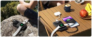 NEWDERY 10000mAh Magnetic PowerBank +Cables Negro
