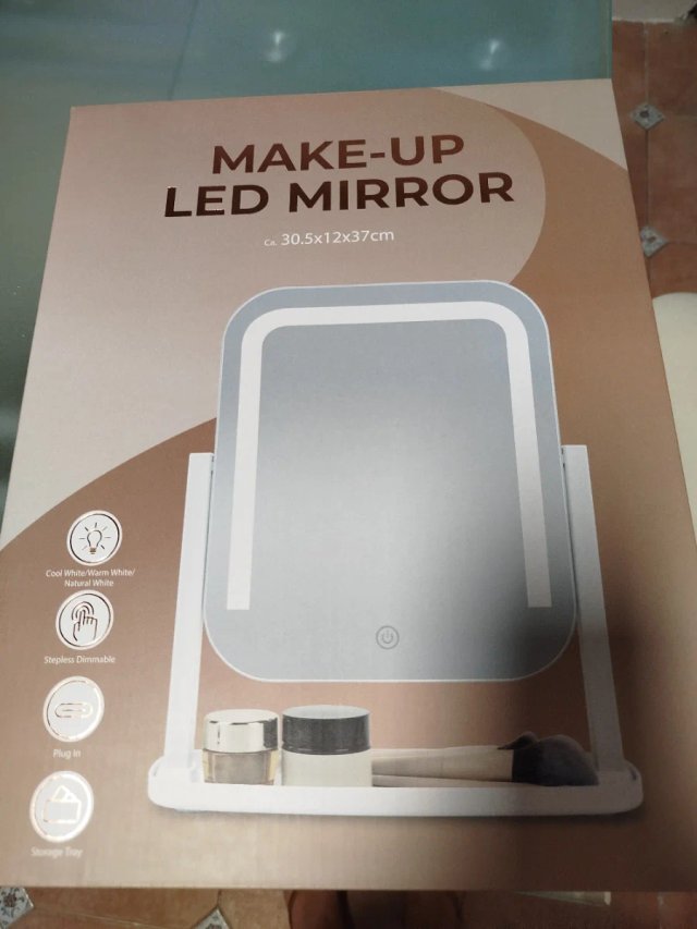 Espejo de Maquillaje con Luz LED