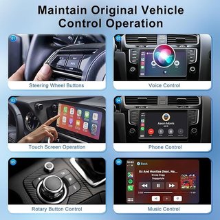 PAUNEZUEL Adaptador CarPlay inalámbrico