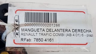 MANGUETA DELANTERA DERECHA RENAULT TRAFIC COMBI (AB 4.01) 6 - plazas (L2H1) acristalado parcial 2,9t   Combi largo