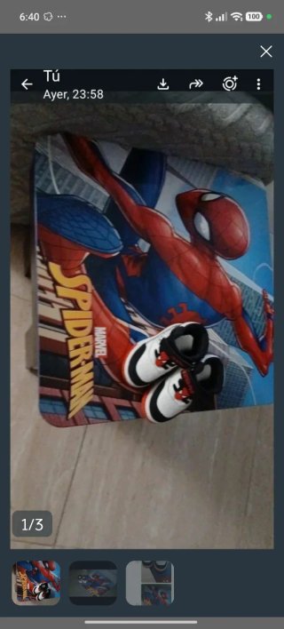 Zapatillas Spiderman Talla 22
