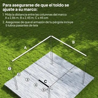 Toldo para pérgola