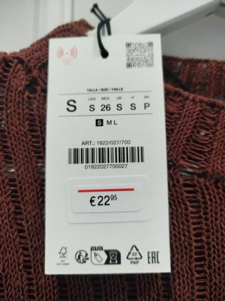 Jersey de Zara de punto calado marrón