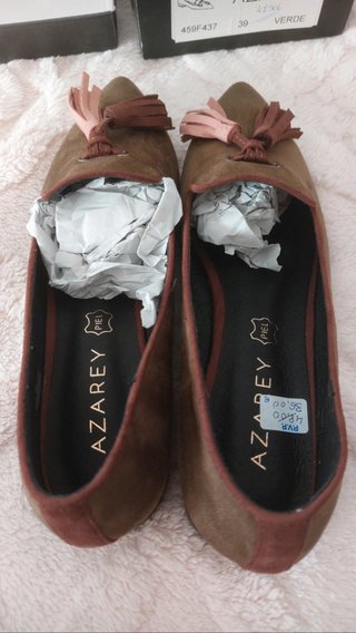 Mocasines ante bicolor Azarey talla 39