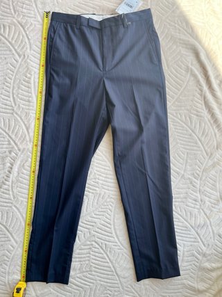 Pantalón vestir traje azul raya diplomática tallaM
