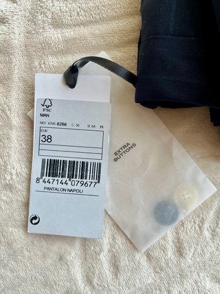 Pantalón vestir traje azul raya diplomática tallaM