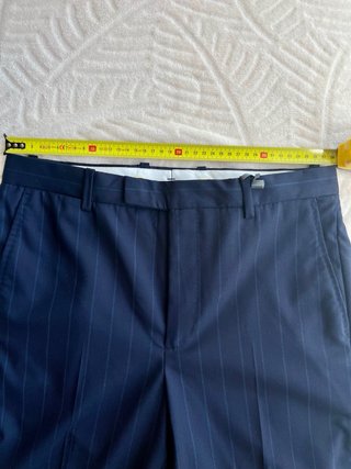 Pantalón vestir traje azul raya diplomática tallaM