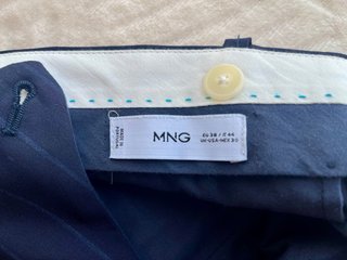 Pantalón vestir traje azul raya diplomática tallaM