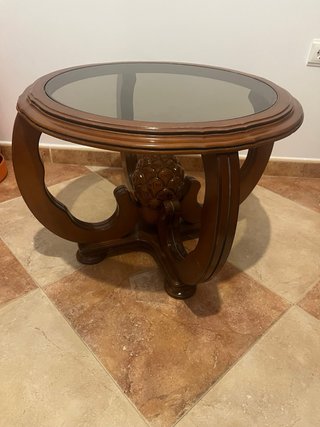 Mesa de centro madera y cristal