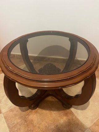 Mesa de centro madera y cristal