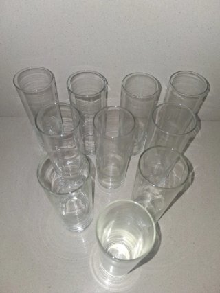 Colección 10 Vasos Largos Vidrio