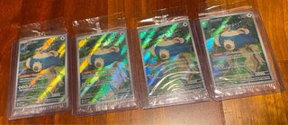 4x Snorlax 151 Inglés Sellado promo ETB