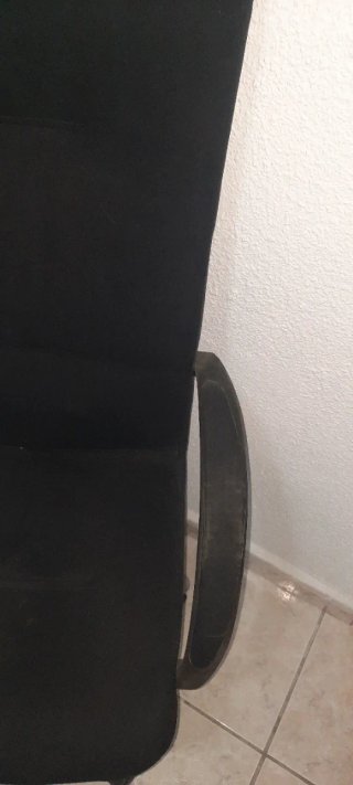 Silla de escritorio con respaldo alto negra
