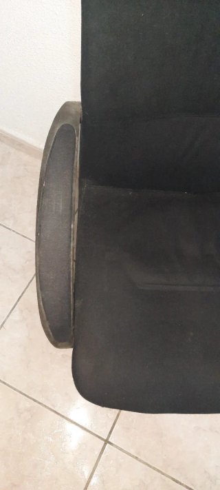 Silla de escritorio con respaldo alto negra
