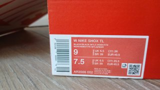 Nike Shox TL Negro Talla 40.5 zapatillas