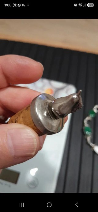 Tapón para botellas de plata