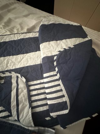 Completo Lenzuola Singolo Blu e Bianco