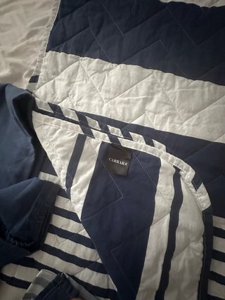 Completo Lenzuola Singolo Blu e Bianco