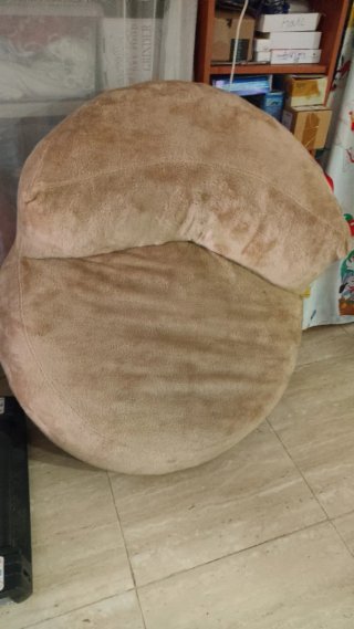 Puf grande marrón