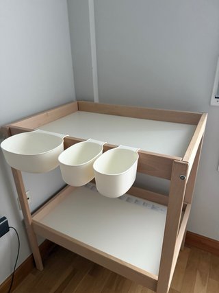 Cambiador Ikea Madera Blanca