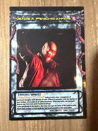 Carta Vendex Psycho Khaos juego rol