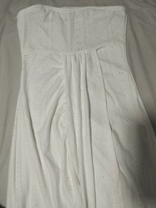 Vestido blanco encaje halter