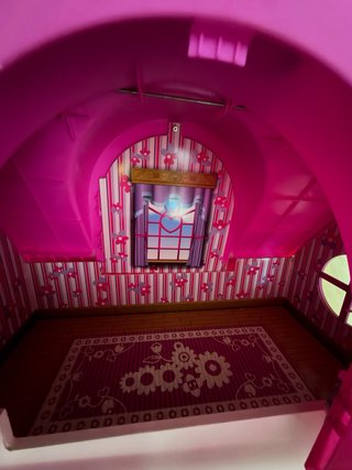 Casa de muñecas grande rosa