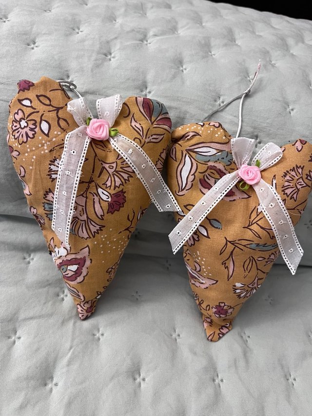 Corazón de tela Tilda floral