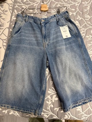 Pantalón Pirata Vaquero Hombre Bershka
