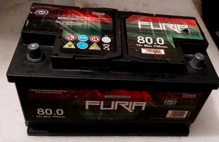 Batería Coche Furia 12V 80Ah 740A