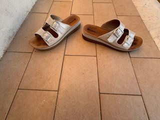 Ciabatte donna Inblu argento e marrone