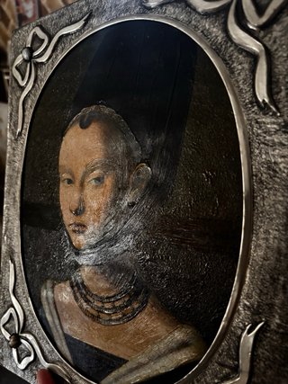 Oleo gotico petrus christus pintado sobre madera