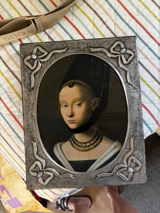 Oleo gotico petrus christus pintado sobre madera