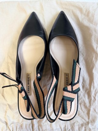 Zapatos Zara Tacón Negro Talla 39