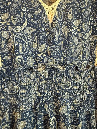Vestido Zara azul estampado talla M