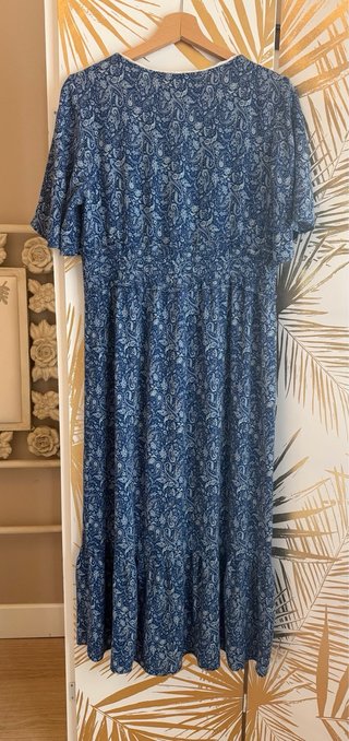 Vestido Zara azul estampado talla M
