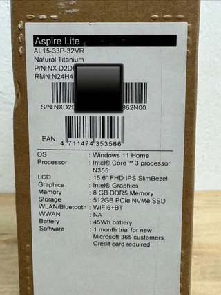 Portátil Acer AL15-33P