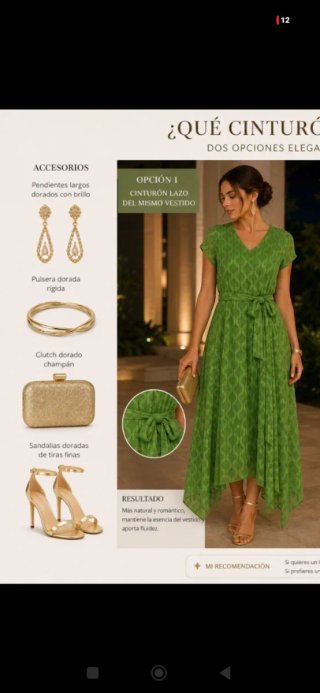Vestido Niza Talla 42 Verde